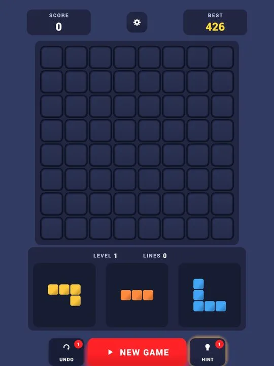 The game running full-screen on a tablet